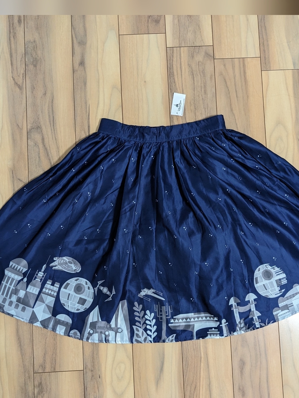 NWT! Her Universe X Disney Parks Star Wars Galaxy Timeline Skirt In Blue Size S